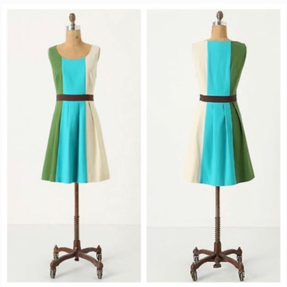 Anthropologie Tabitha block color dress size 0